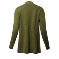 thumbnail image 3 of A2Y Women's Regular Fit Shawl Collar Open Front Acrylic Sweater Cardigan Olive M, 3 of 3