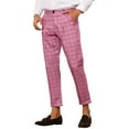 thumbnail image 5 of Lars Amadeus Plaid Dress Pants for Men's Slim Fit Ankle Length Cropped Trousers, 5 of 5