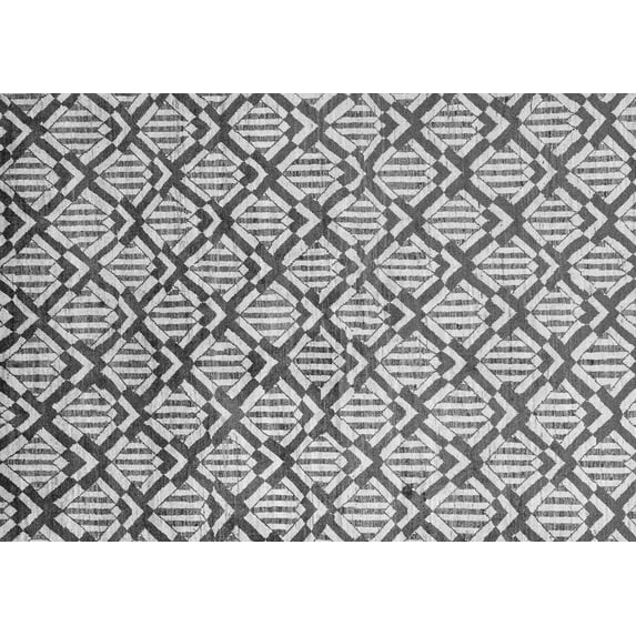 Ahgly Company Indoor Rectangle Oriental Gray Modern Area Rugs, 7' x 9'