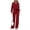 burgundy, variant on PRETTYGARDEN Women's 2 Piece Outfits Casual Lapel Half Zip Sweatshirts and Wide Leg Pants Tracksuit Sets