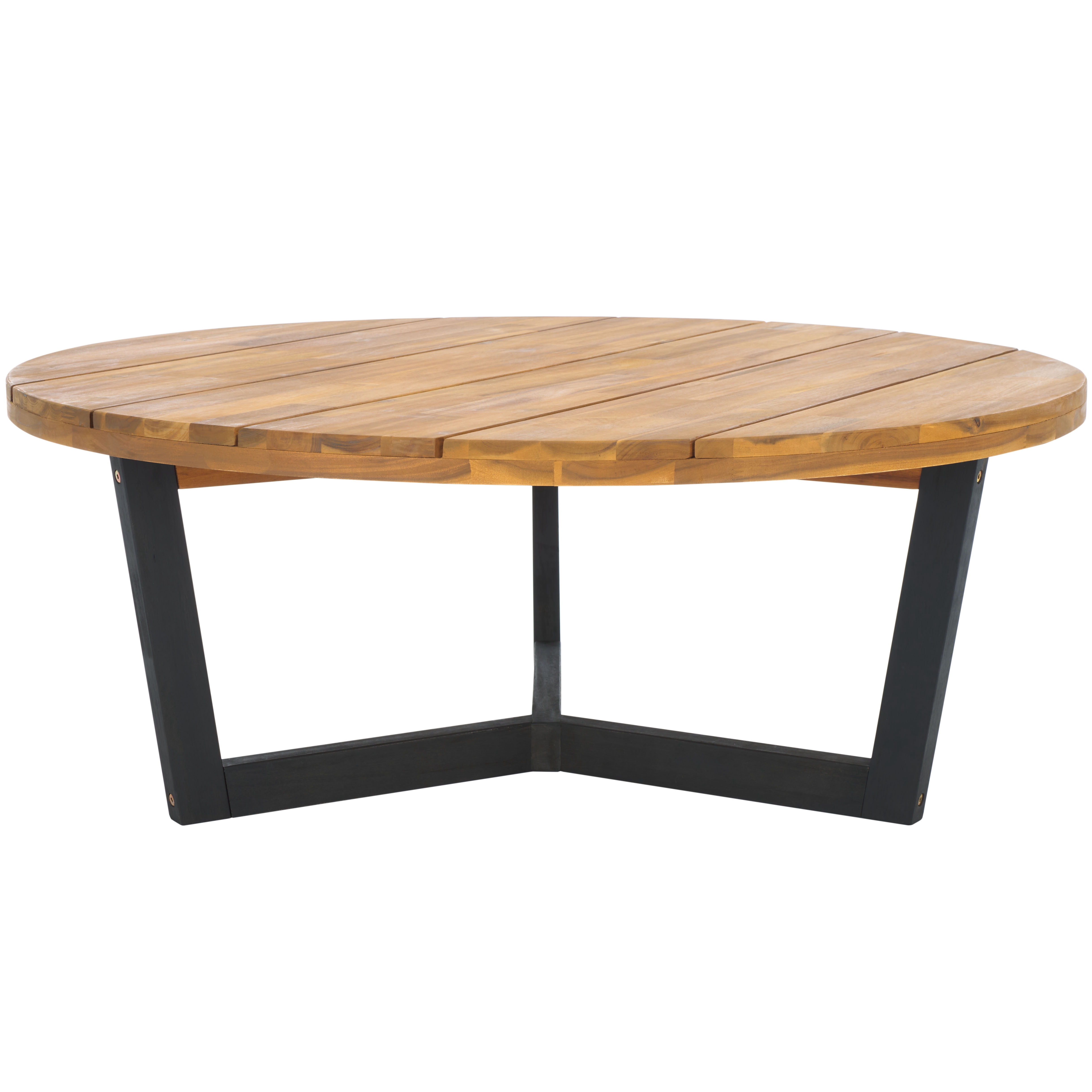 Safavieh Leo Modern Storage Acacia Wood Coffee Table, Natural/Black