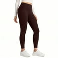 thumbnail image 7 of Gym Leggings for Women No Front Seam 22"/23" Inseam, High Waisted Buttery Soft Yoga Pants Coffee S, 7 of 7