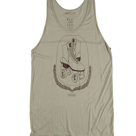 Jedidiah Womens Roller Skates Tank Top, Green, L/XL