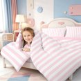 thumbnail image 3 of Erosebridal Linear Geometric Print King Size Comforter Sets,Mid-Century Stripes Comforters King Size,Pink Reversible,3-Piece,1 Comforter and 2 Pillowcases, 3 of 7