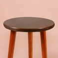 thumbnail image 3 of FUEENIRVA Wooden Stool Seat Replacement Canteen Stool Wooden Seat Brown for Home Use 1Pcs, 3 of 7