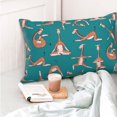 thumbnail image 4 of Goofa Giraffes Doing Various Yoga Print Plush Throw Pillow Case, Soft Velvet with Hidden Zipper, Decorative Cushion Cover for Sofa, Bed, Car, and Home Décor-14"x20", 4 of 6