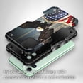 thumbnail image 2 of Cass Creations Case Compatible for iPhone 11 (6.1 Inch), Hybrid Shockproof Bumper Protective Phone Cover - American Bald Eagle Flying with Flag, 2 of 5