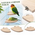 thumbnail image 2 of Bird Perch Wood Flat Perches for Bird Cages Fan Shape Platform with Stainless Steel Washers for Birds Cages Corner Shelf Parrots Hamster Gerbil ,L (6.69''x6.69''), 2 of 5