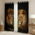 thumbnail image 2 of Feelyou 3D Wildlife Lion Black Out Curtains, Couple Anniversary Curtains Pack of 2 (42x63 Each), Teens Kids Boys Girl Bedroom Curtains, Window Curtains Bedroom Decor, 2 of 6