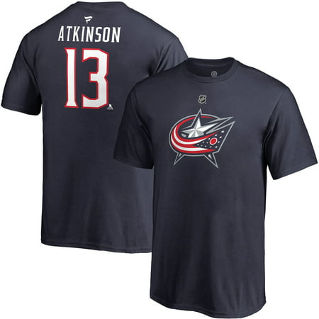 Cam Atkinson Columbus Blue Jackets Fanatics Branded Youth Authentic Stack Player Name & Number T-Shirt -