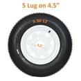 thumbnail image 5 of Mescukay 5.30-12 Trailer Tire with Rims, Heavy-Duty Load Range C 6PR, 5 Lug White Modular Wheel, 6.30x12 530-12 Tires for Utility/Boat/Camper Trailers, Set of 2, 5 of 7