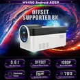 thumbnail image 4 of Tholdsy El proyector HY450 experimenta claridad y brillo de 8K con WiFi HD de 8K compatible con OFFSET de 700 lúmenes Sistemas de cine en casa, 4 of 6