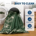 thumbnail image 4 of HOMERRY Floral Border Non Slip Area Rug 8' x 10' for Living Room Washable Indoor Carpet, Green, 4 of 5