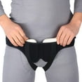 thumbnail image 1 of HAHDAXIA Adjustable Hernia Support Belt with 2 Shapes Pad, Removable Compression Pads, for Men Hernia Support Truss for Single, Double Inguinal (Black), 1 of 7