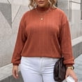 thumbnail image 5 of CYMMPU Women’s Plus Size Mock Neck Ribbed Knit Sweater, Long Sleeve Oversized Pullover Jumper, Cozy Relaxed Top for Fall Winter Casual Daily Wear Brown XL, 5 of 5