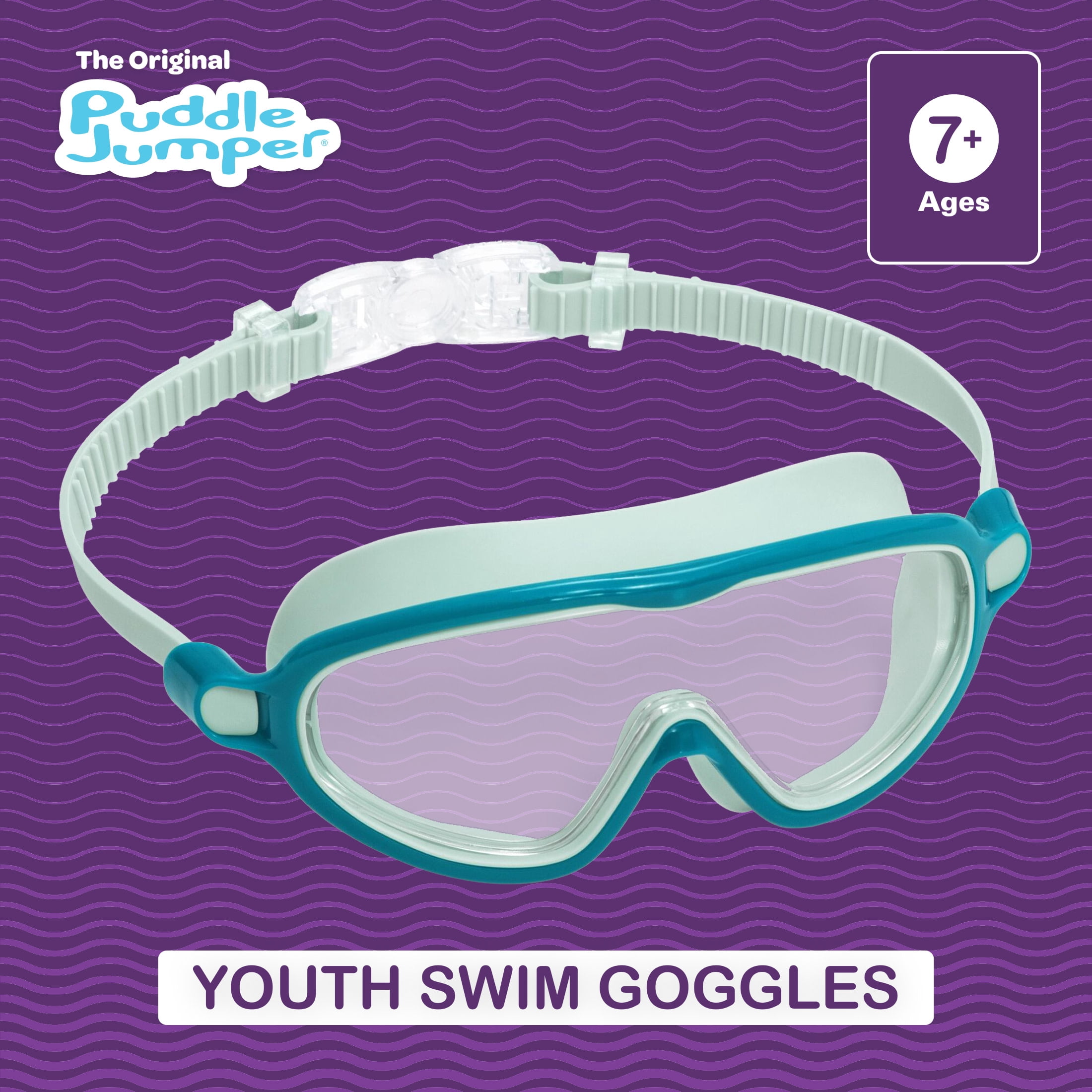 Puddle Jumper Junior Swim Goggles, Non-Latex and Non-PVC, Kids Ages 7+