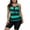 Green, variant on Women's Plus Size Rash Guard Capris Tankini Athletic Swimwear