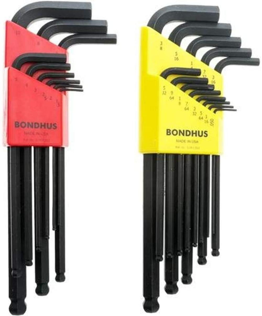 Bondhus Classic Steel Hex Fold Up Wrench Set Torx Metric SAE Standard USA Metal