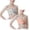 Grey 1PCS & Light Pink 1PCS, variant on MDUKONU Training Bras for Girls Seamless Cami Bralettes Sports Striped Vest, Size 9-14, 2 Pack