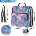 thumbnail image 2 of FORMRS Zipper Binder with Shoulder Strap 2-inch Ring 500 Sheet Capacity File Bag, Pink Marble Pattern, 2 of 5