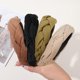 thumbnail image 3 of Diademas para mujer, diademas bohemias de moda con nudo superior y diamantes de imitación, bandas elásticas para el cabello para hacer ejercicio (marrón), 3 of 4
