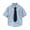 Blue, variant on Guluxicc Button Up Shirts for Kids Boys Short Sleeve Solid Color School Uniform Tops with Tie Casual Summer Collared Shirts
