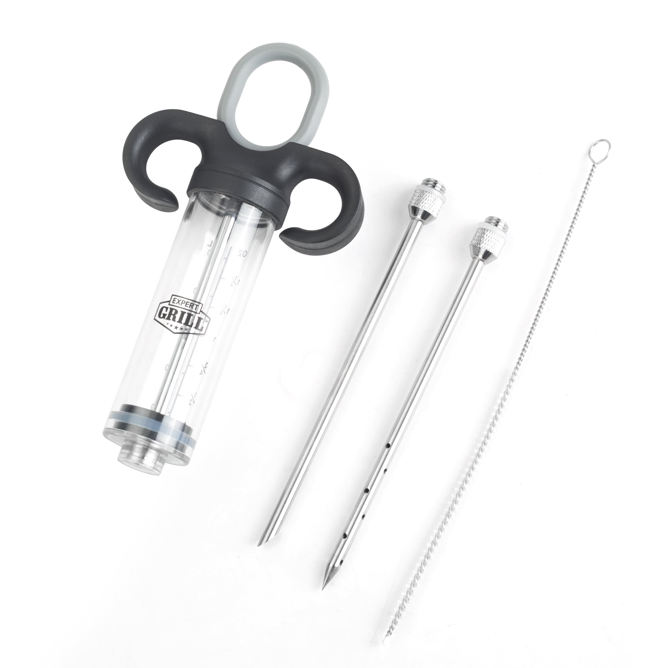 Expert Grill Stainless Steel Marinade Injector Set, Includes Needles & Cleaning Brush, 3 Pieces