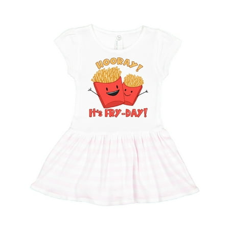 

Inktastic Hooray! It s Fry-Day with Cute Fries Gift Toddler Girl Dress