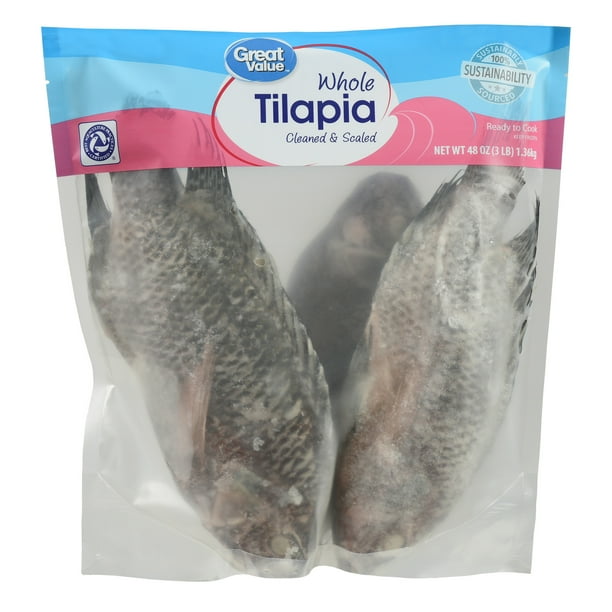 Great Value Frozen Whole Tilapia, 3 lb