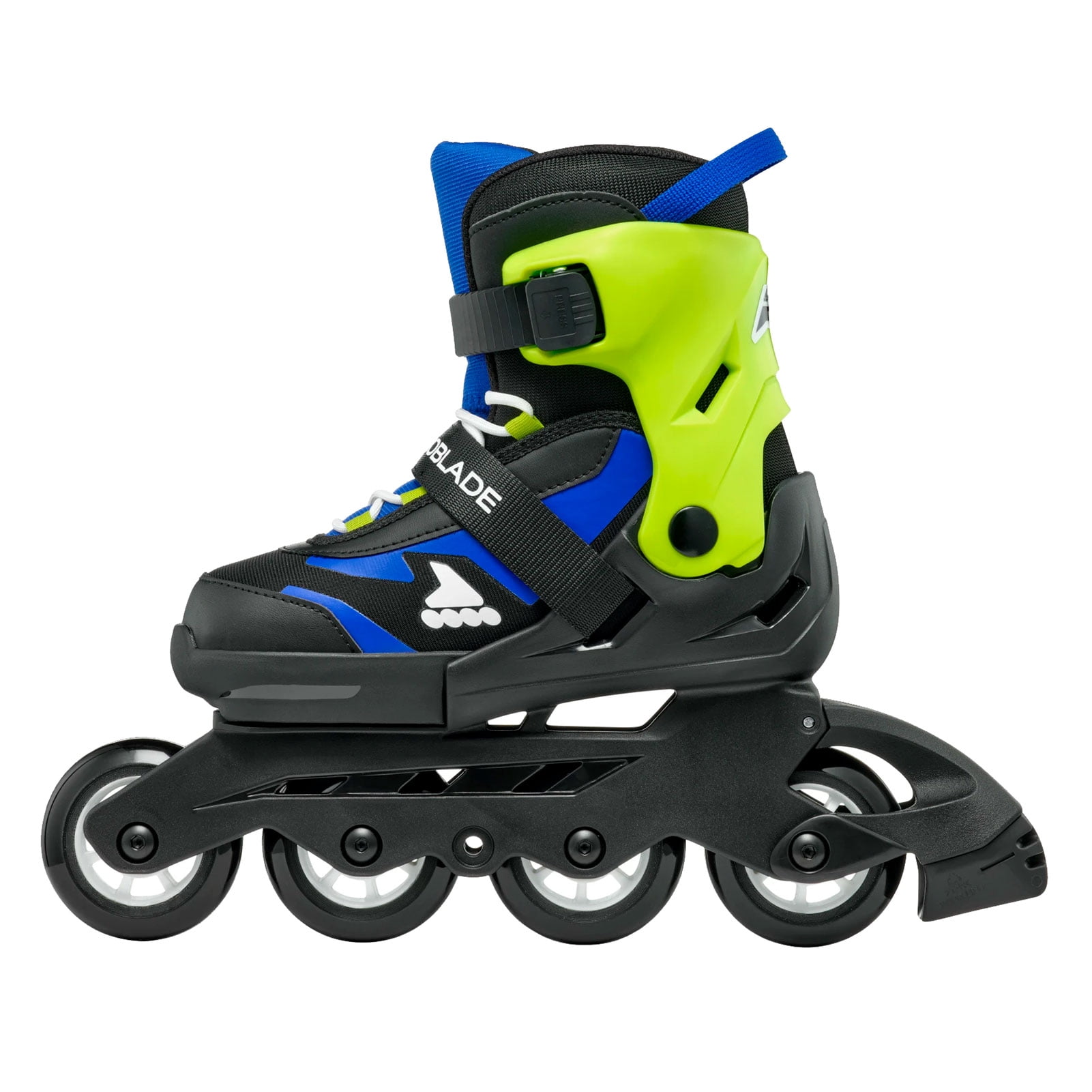 ROLLERBLADE Kids' Microblade Skates, Color: Black/Blue, Size: 2-5
