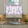 thumbnail image 2 of Yayeee Kitchen Curtains Tier Pair Light Filtering 27"x24" Rod Pocket Short Cafe Window Panel, Pink Skates, 2 of 7