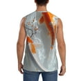 thumbnail image 4 of Fotbe Koi Fish Water Men's Camiseta sin Mangas Estampada para Hombres, Playera Casual para Gimnasio, Entrenamiento, Playa-Large, 4 of 7