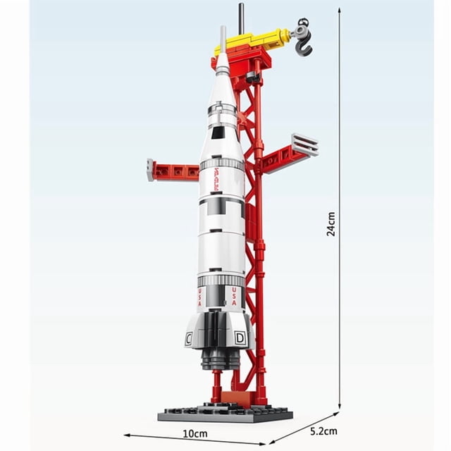 Space Rocket Launch Center Building Blocks Set, Aerospace Space Station and Spacecraft Model, DIY Aviation City STEM Bricks Toy, Creative Educational Gift for Kids