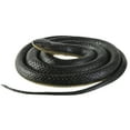 thumbnail image 2 of Juguete de serpiente falsa realista de goma grande de 47'' para accesorios de jardín y bromas prácticas. Negro, 2 of 9