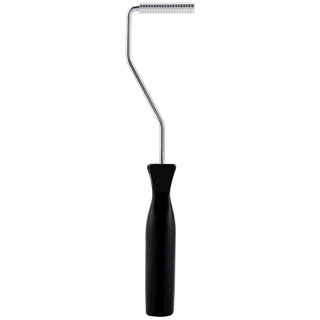 Rodillo de fibra de vidrio Rodillo de laminación de burbujas de fibra de vidrio de aleación de aluminio con mango de ABS negro Buster de burbujas para trabajo de resina GRP FRP (0,39 ¡Á1,96)