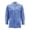 French Blue, variant on Men's Guayabera Long Sleeve Button Up Cuban Beach Casual Embroidered Dress Shirt (French Blue, M)