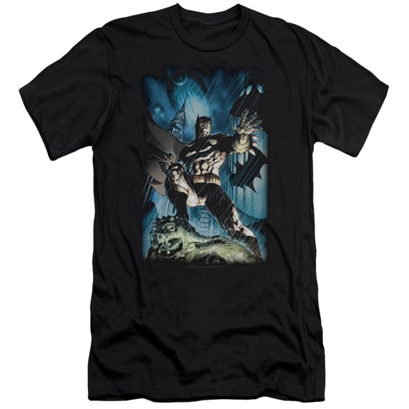 Batman - Stormy Dark Knight - Premium Slim Fit Short Sleeve Shirt - Medium