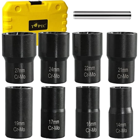 

9PCS Bolt Nut Extractor Set Lug Nut Remover Socket Tool Made by TOPEC EET8031