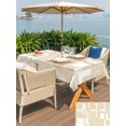 thumbnail image 5 of Outdoor Tablecloth with Umbrella Hole for Patio/Picnic/Party/Camping, Beige Geometric Waterproof Table Cloth Rectangle Table Cover Washable, Modern Abstract Art Stripes (52"x 70"), 5 of 8