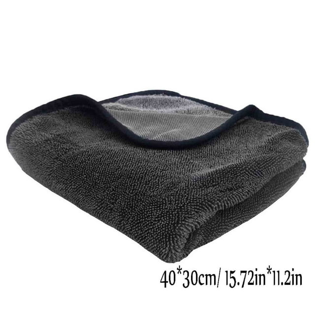 Toalla de terciopelo coral para lavado de coches y motos | Toalla de microfibra de 30 x 40 cm o 60 x 90 cm | Aplicador de cera absorbente y paño de secado | 1 pieza