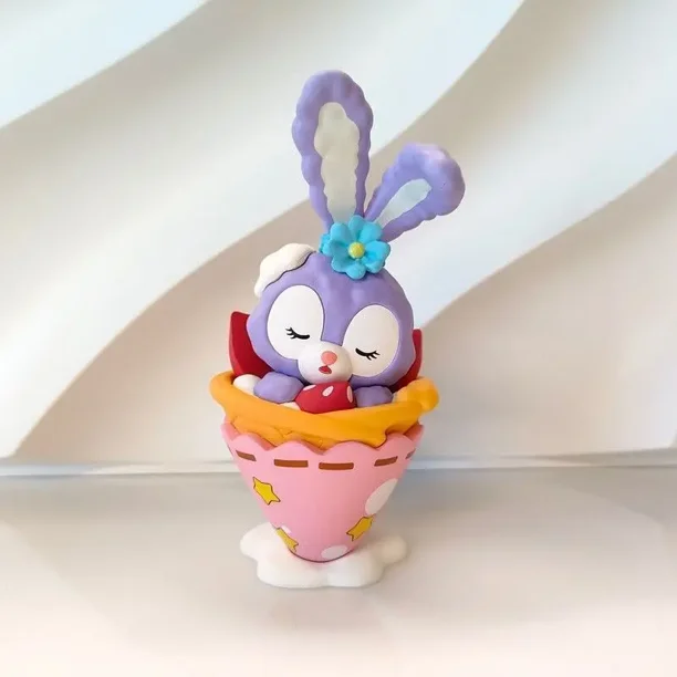 Figura de dibujos animados de Disney Stellalou, caja sorpresa, muñeco de escritorio creativo Kawaii, modelo de coche, adorno, caja de regalo sorpresa