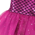 thumbnail image 5 of iEFiEL Girls Glitter Mermaid Costume Ballet Dance Gymnastics Leotard Tutu Dress Rose Red 5, 5 of 7