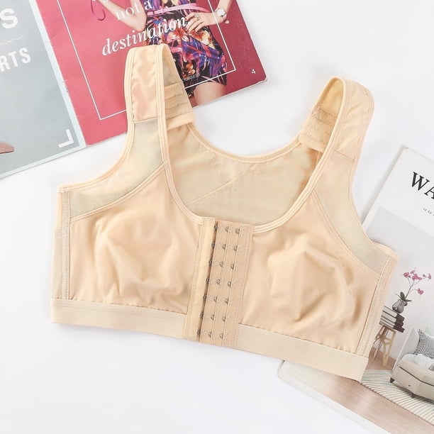 Ropa interior con tirantes moldeadores de espalda de camello para mujer, con hebilla delantera, fina, de pecho grande, pequeña, sin aro, deportiva, fina, transpirable, para verano