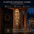 thumbnail image 2 of Clearance! Crystal Cascade Christmas Light, LED Hanging Christmas Decorations Indoor Outdoor, Cascading Icicle Style Light Ornament, Wall Window Entryway Holiday Pendant for Xmas Decor(Warm Snowball), 2 of 8