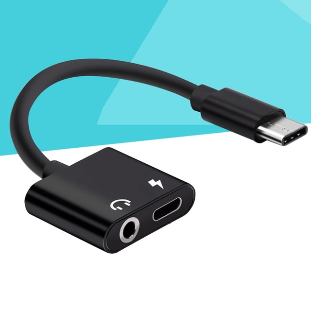 PAMINGONO Adaptador USB C Con Chip Y Cable Tpe Para Audio Y Carga En Negro Portátil