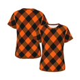 thumbnail image 6 of Halloween Shirts for Women, plaid halloween Womens Tops Casual T Short Sleeve Shirts Halloween Party Costume, 6 of 6