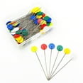thumbnail image 1 of 100Pcs Plastic Flat Head Pins Straight Quilting Pins Mixed Color DIY Sewing Needles, 1 of 10
