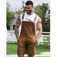 thumbnail image 5 of Denim Overalls for Men Jean Shorts Jumpsuit Work Bibs Coveralls with Zipper, 5 of 7