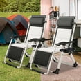 thumbnail image 2 of ABORON Zero Gravity Chairs Set of 2, Folding Recliner Lounge Chair, Portable Chaise with Cup Holder & Headrest for Indoor,Outdoor, 2 of 8
