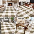 thumbnail image 5 of Brown Plaid Area Rug 5x8 FT, Non Slip Bedroom Throw Carpet, Spring Summer Farmhouse Buffalo Checkered Washable Soft Floor Carpet Non-Shedding Rug for Living Room Nursery Dorm Office, 5 of 9
